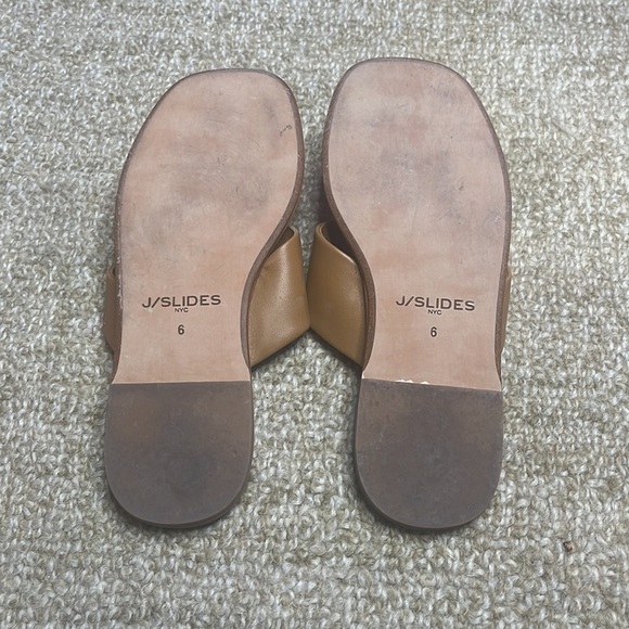 JSlides YURI Leather Sandals, Tan Leather - Picture 9 of 9